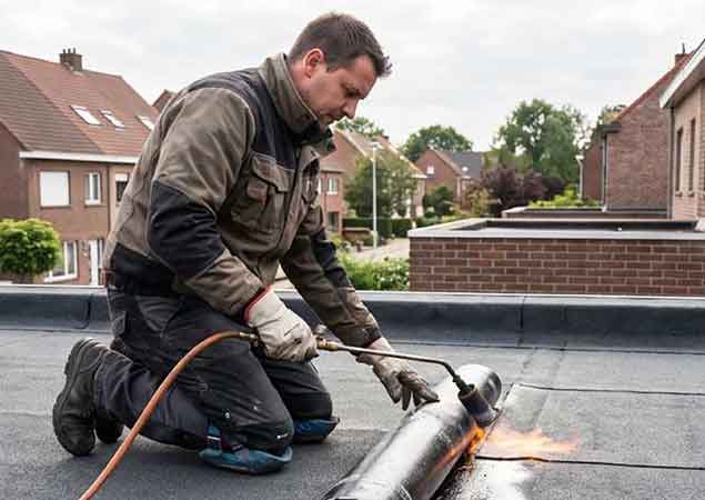 Réparation d'infiltration sur toit-terrasse bitumé